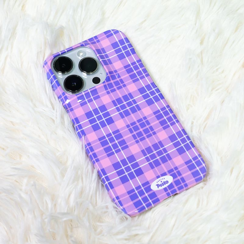 【MADE】Check glossy hard Phone case