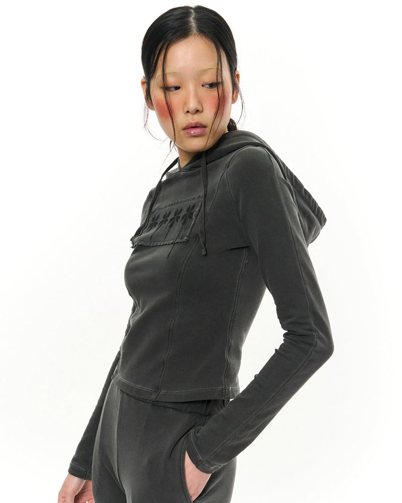 Patch Slim Lounge Pants _ Dark Grey