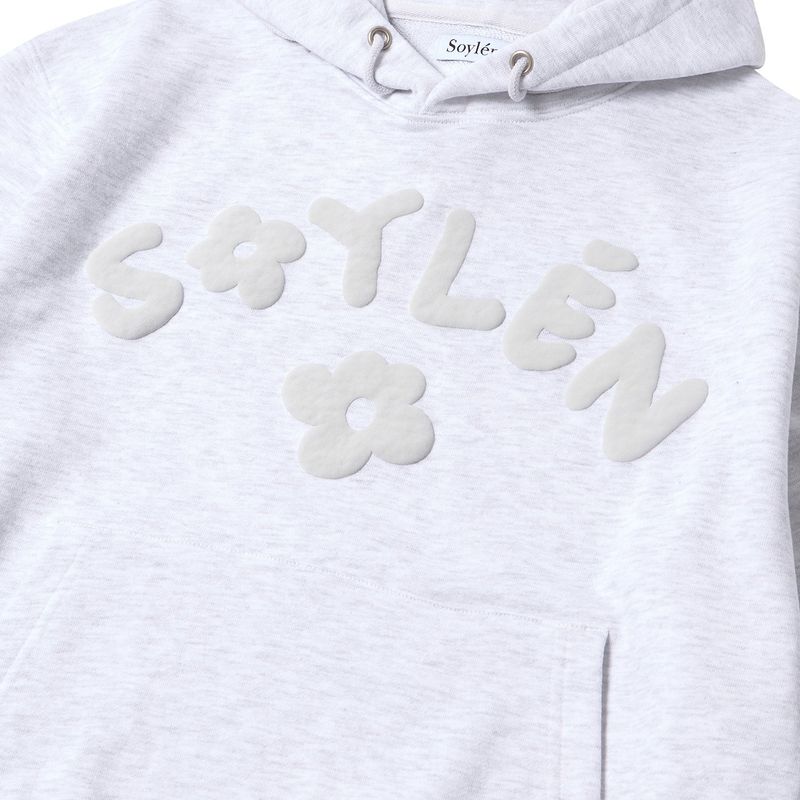 FLOWER LOGO HOODIE (LIGHT GRAY)
