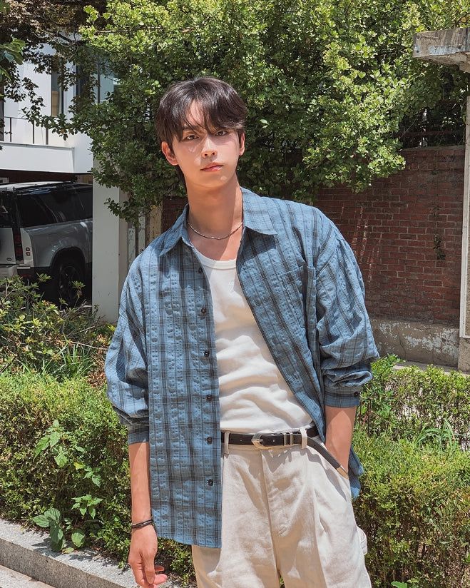 Pogny Crinkle Check Shirt