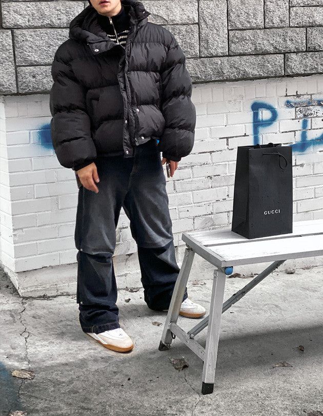 No.0471 big hood crop padding JP (4color)
