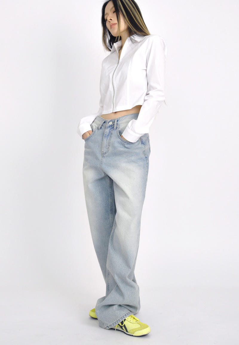 (UNISEX)soft denim pants