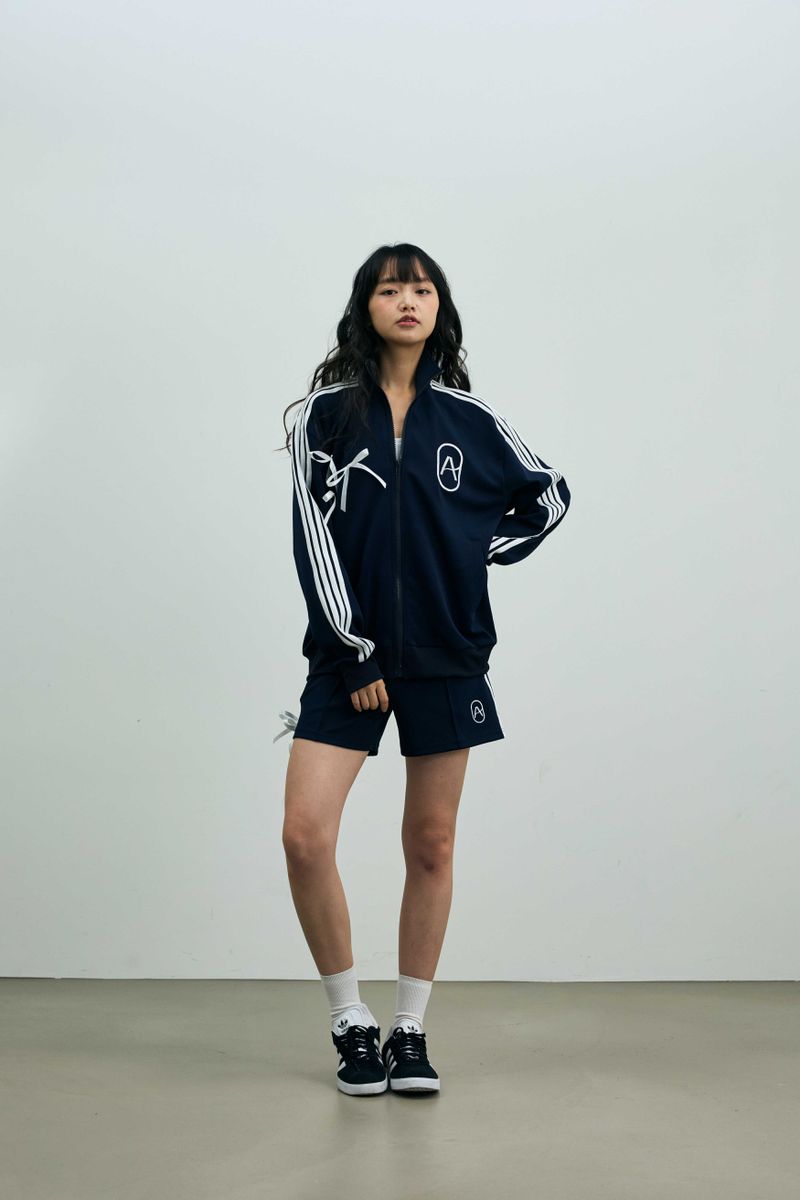 A RIBBON TRACK TOP / NAVY