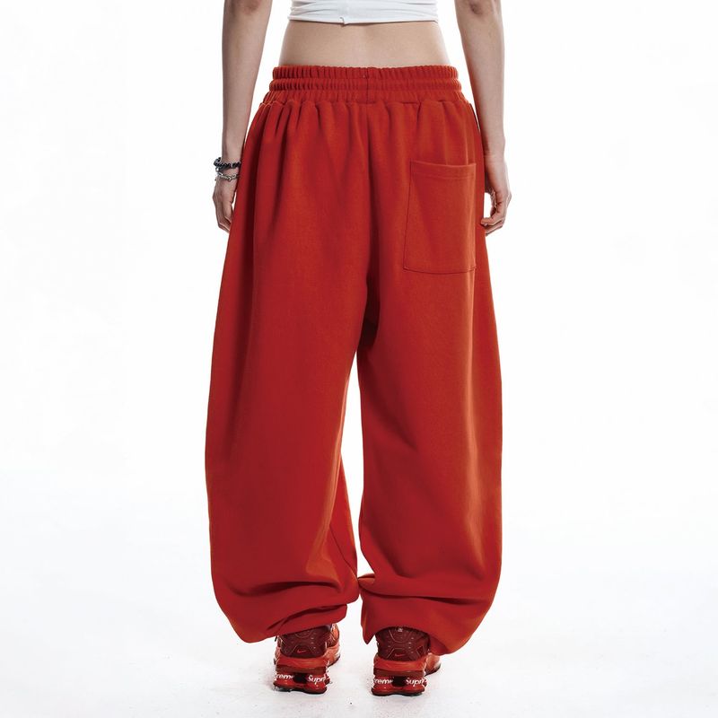 Lettering Balloon Sweatpants - RED