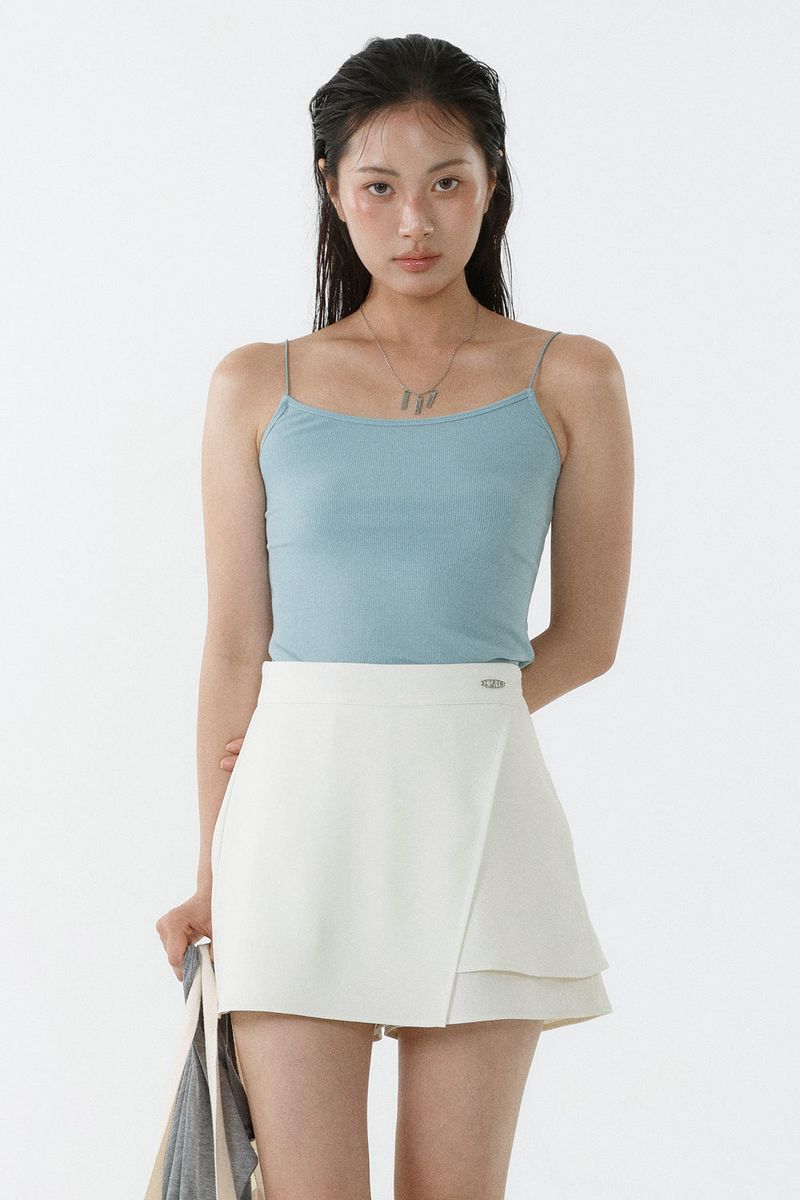 Wrap Skirt Short Pants_Ivory