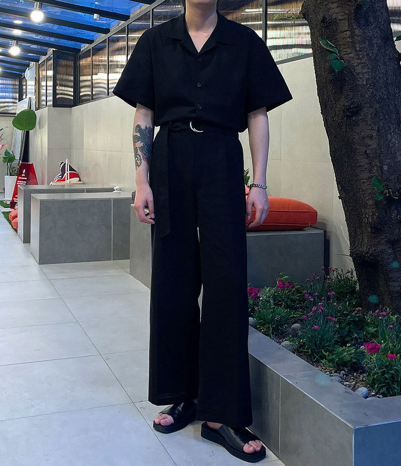 RO linen wide jumpsuit (3 colors)