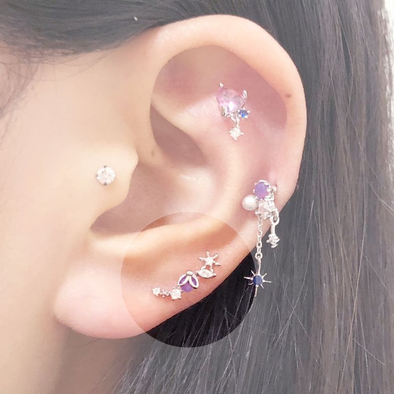 [Styling] Purple Liky Piercing Set (5 set)