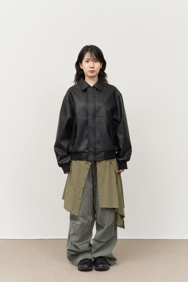 Base Leather Blouson (2color)