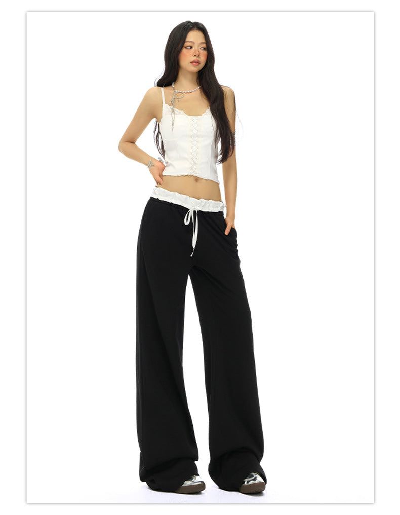 Double Waist Set-Up String Jogger Pants