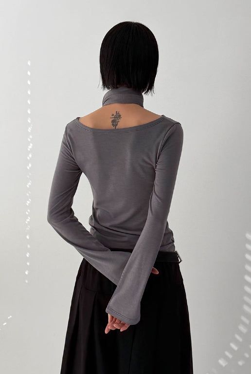 FLUID PLEATS LONG SKIRT