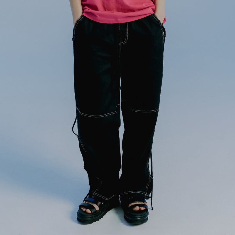 ROMANTIC CROWN(ロマンティッククラウン)の「SIDE STRING PANTS_BLACK(Pants)」