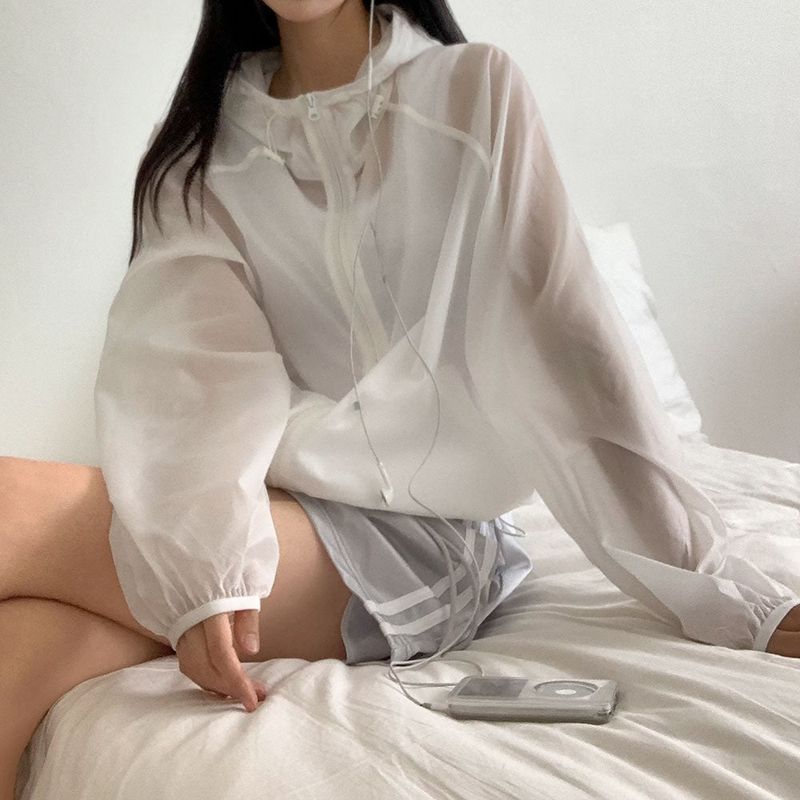 [BELLIDE MADE] scene food see-through windbreaker