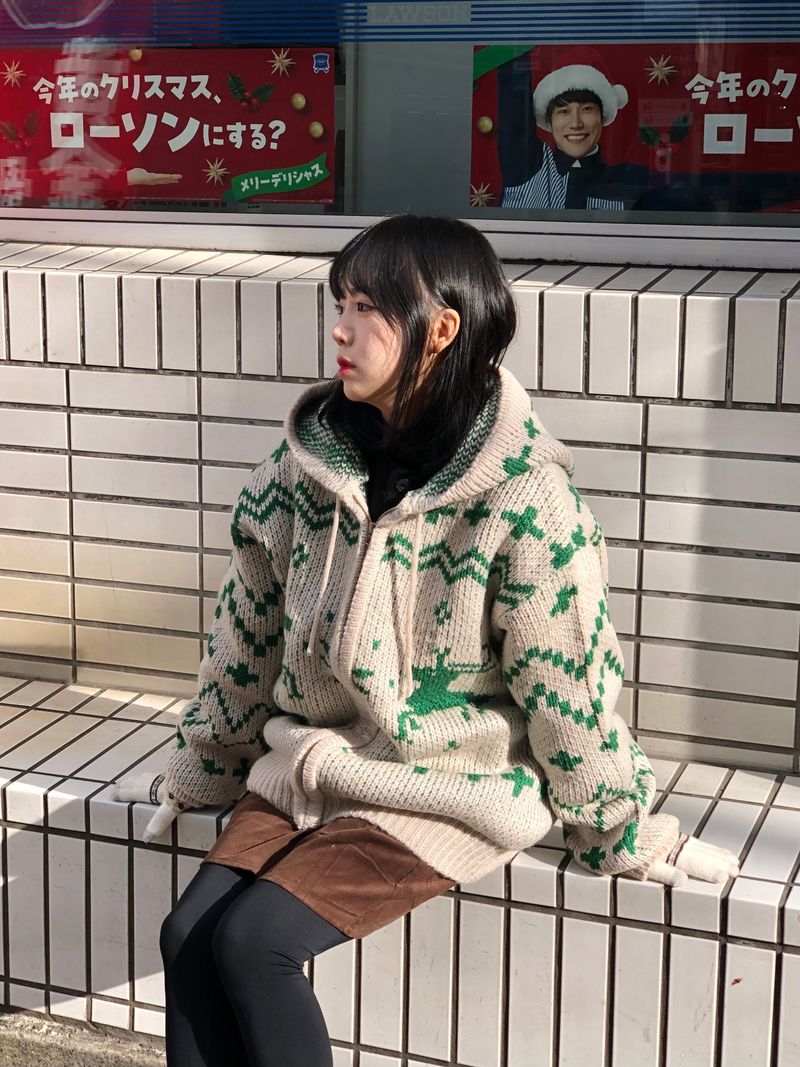 Deer zip-up