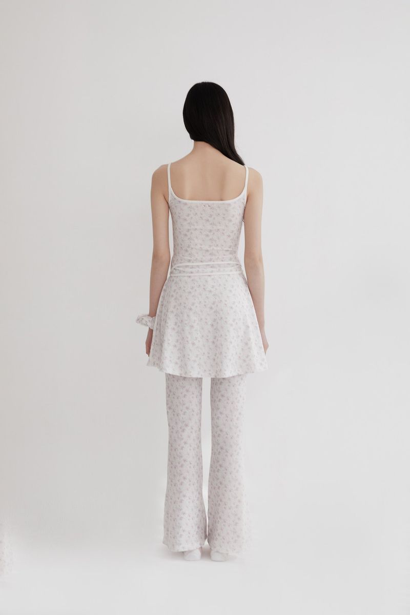 Flower Button bootcut pants (PINK)