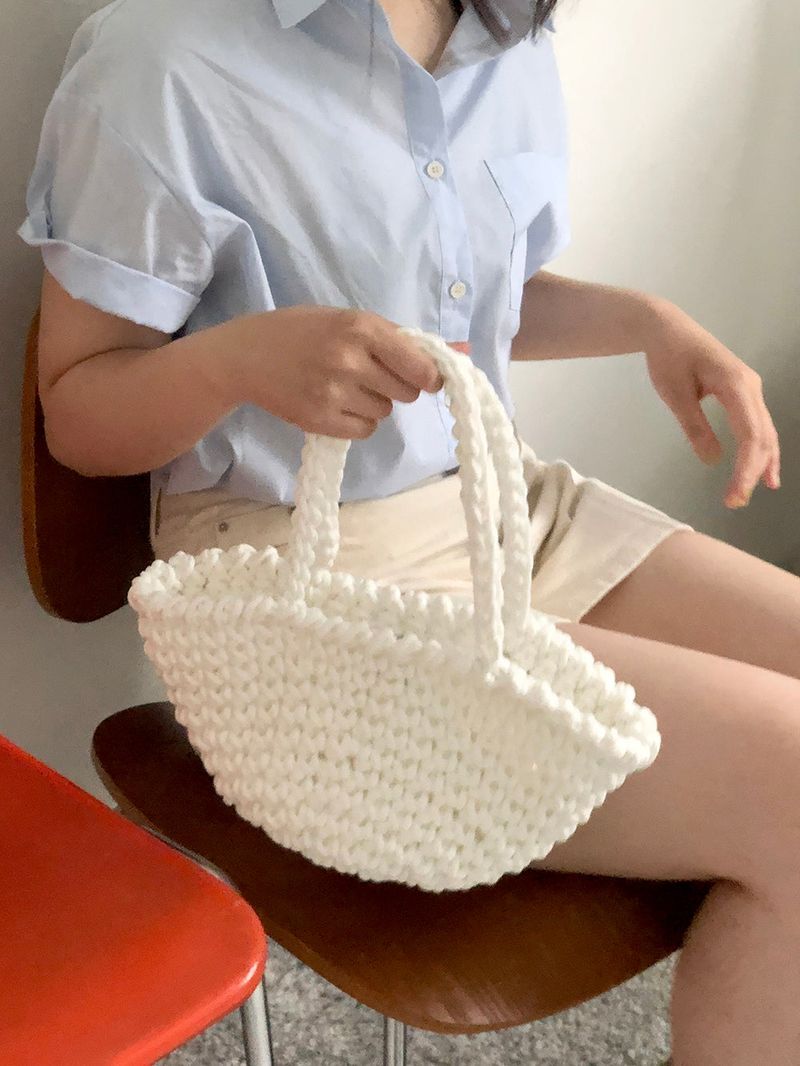 basket bag (white)