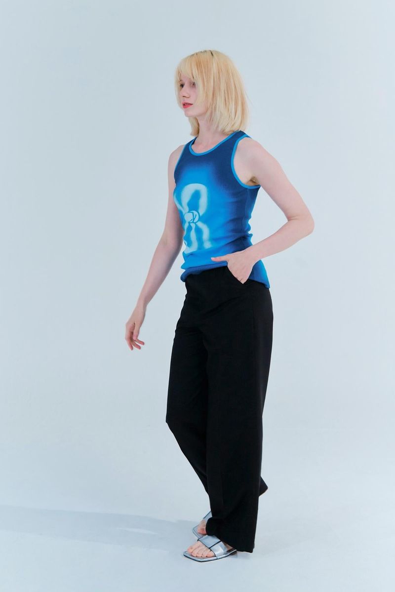 printing tank top_ocean blue