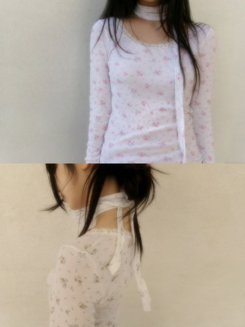 ZELENA（ゼレナ）の「floral scarf tee（Tops）」