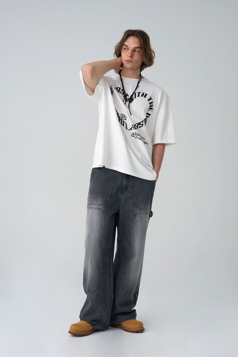 Grey Carpenter Denim Pants
