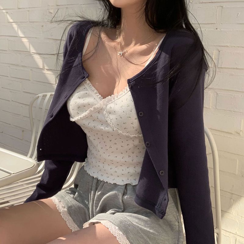 [BELLIDE MADE] FLOWER PATTERN LACE sleeveless camisole