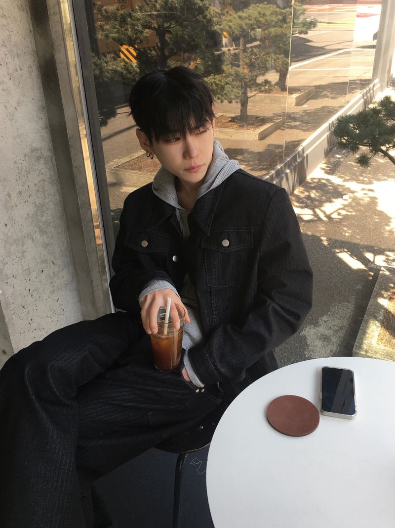 [SET] Aubert Non-Faded Wrap Denim Jacket 2C