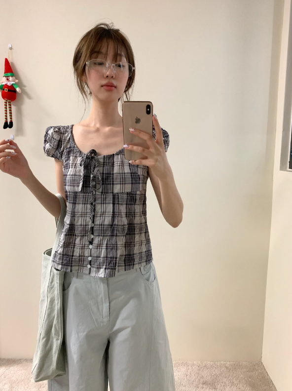Andy flannel blouse