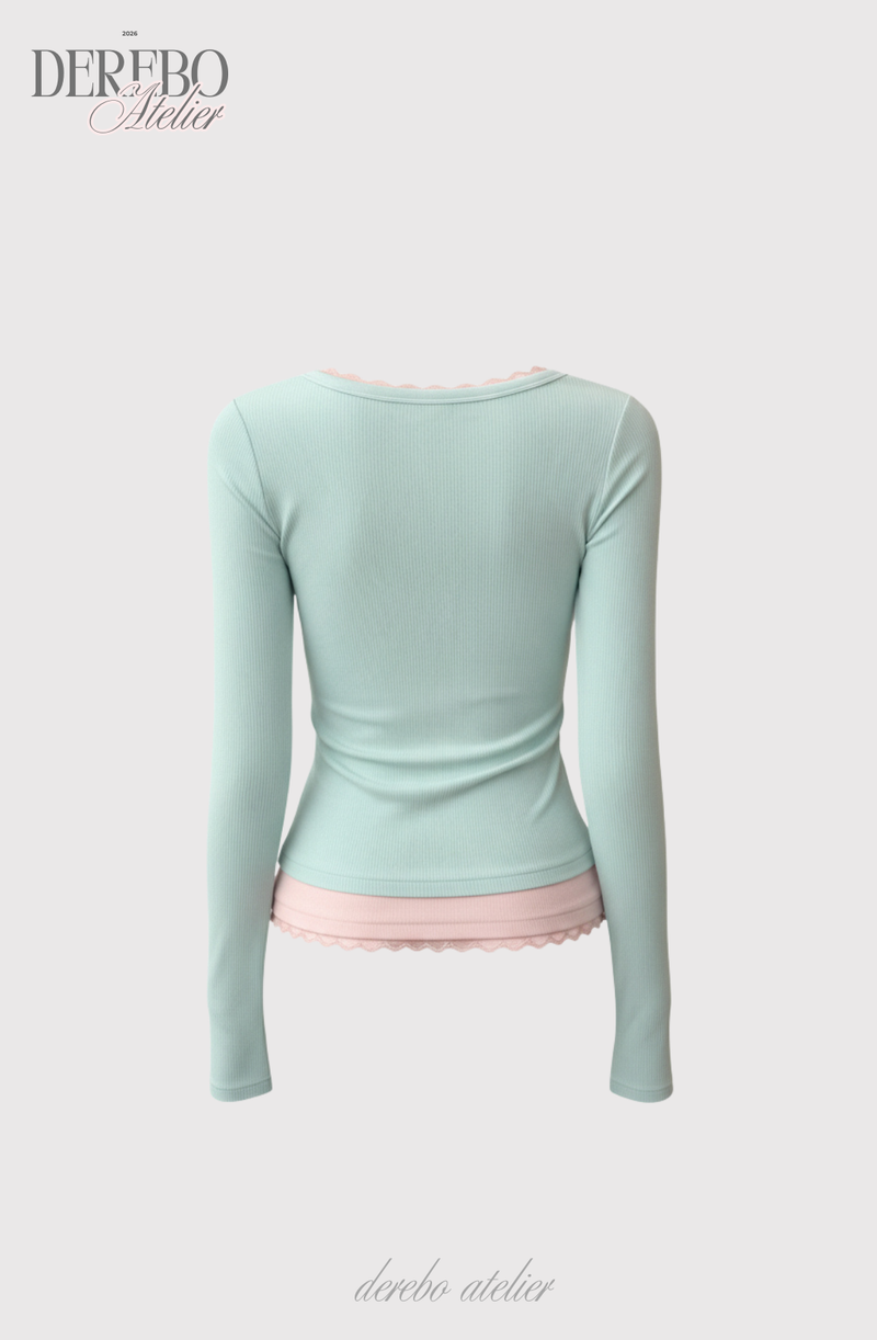 Mint pink layered t-shirt