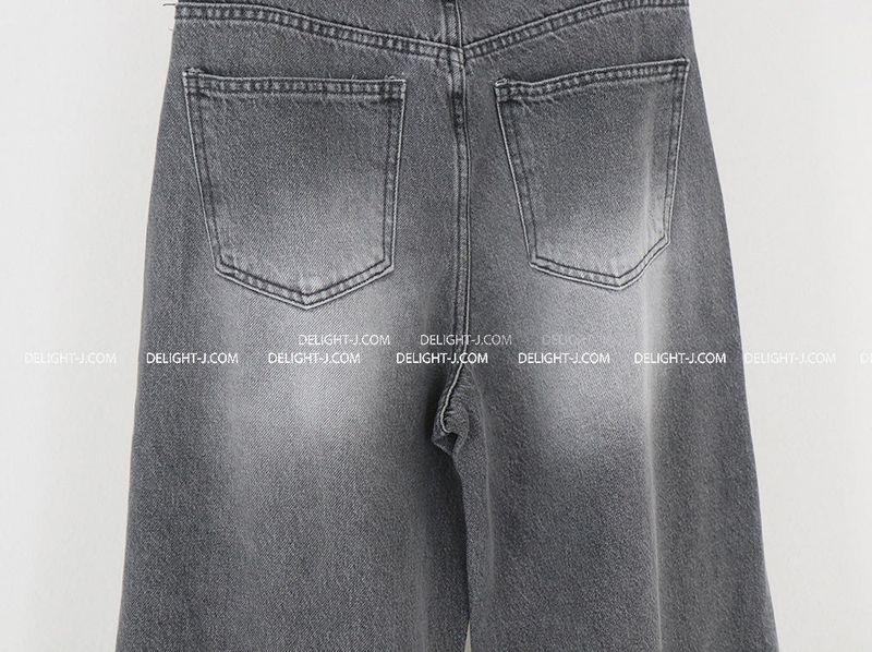 cross-cut wide jeans