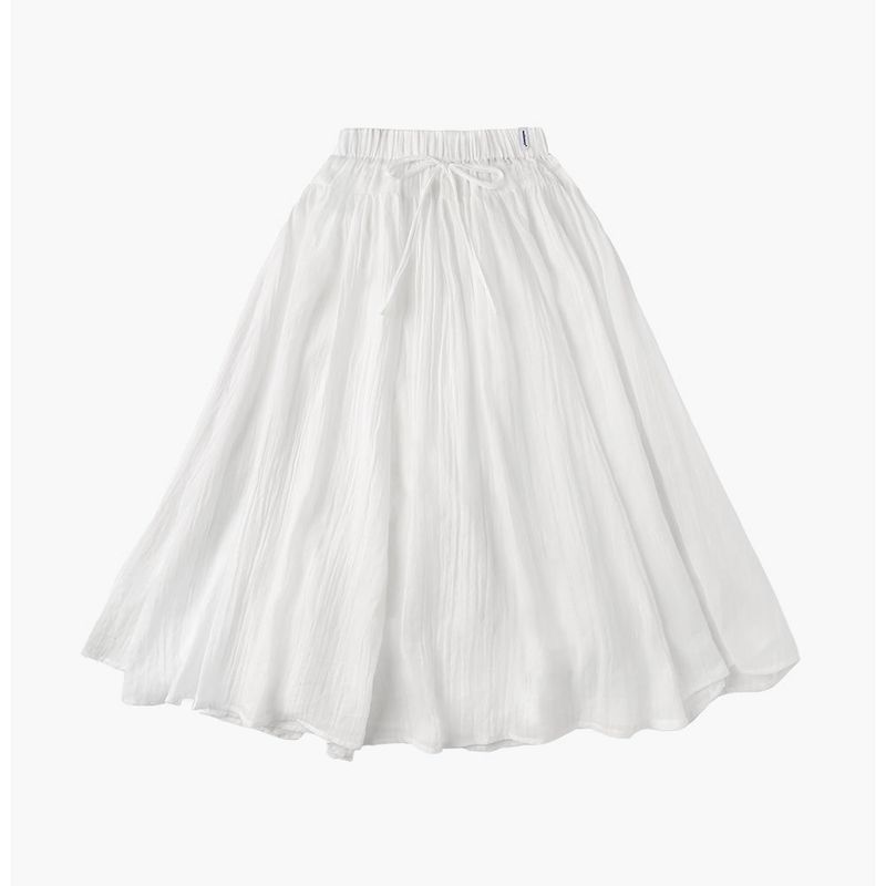 SOFT FLARE LONG SKIRT (White)