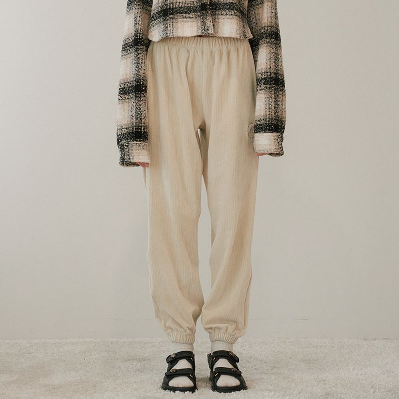 CORDUROY JOGGER PANTS (IVORY)