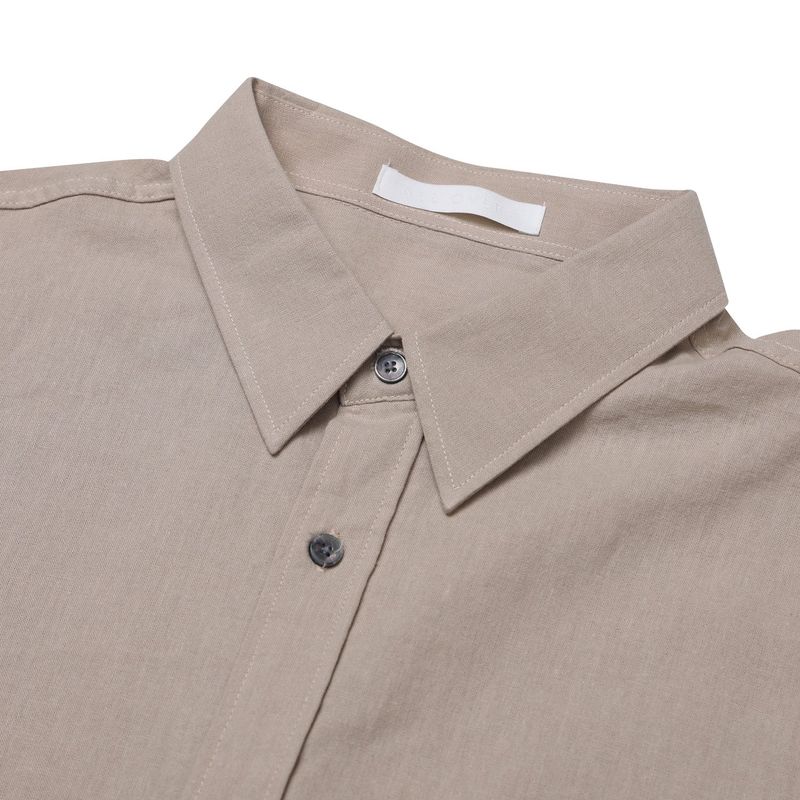 LMN マーエッセンシャルリネンセミオーバーシャツ (12 colors)