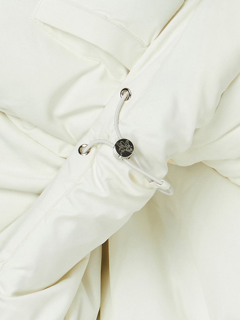 CURVE LINE COLLARED DOWN PUFFER (IVORY)
