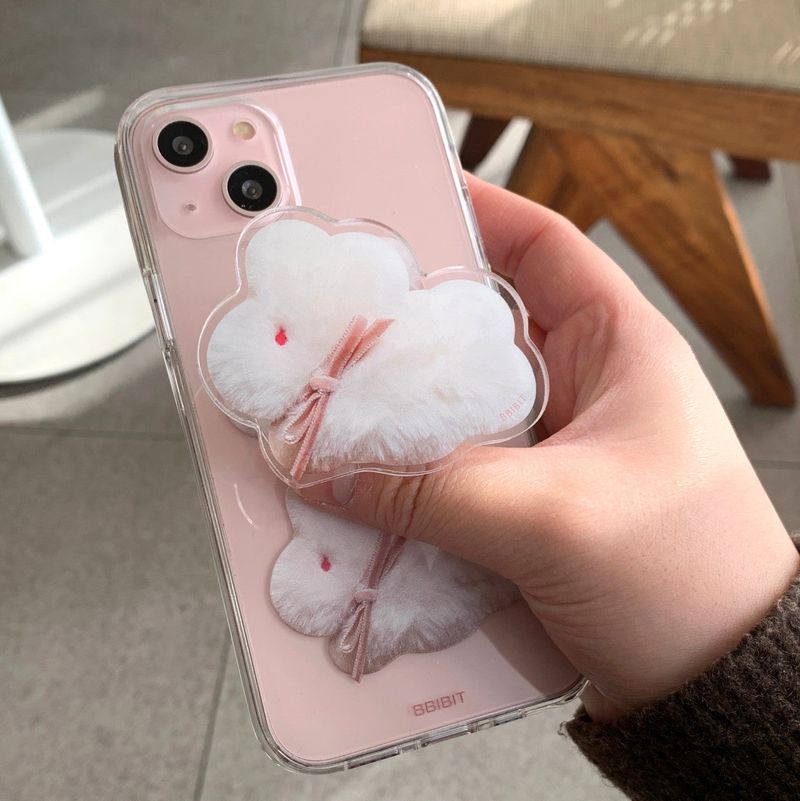 BBIBIT(ピビット)の「Cotton bunny popo Smart Tok ivory(Smartphone Accessories)」