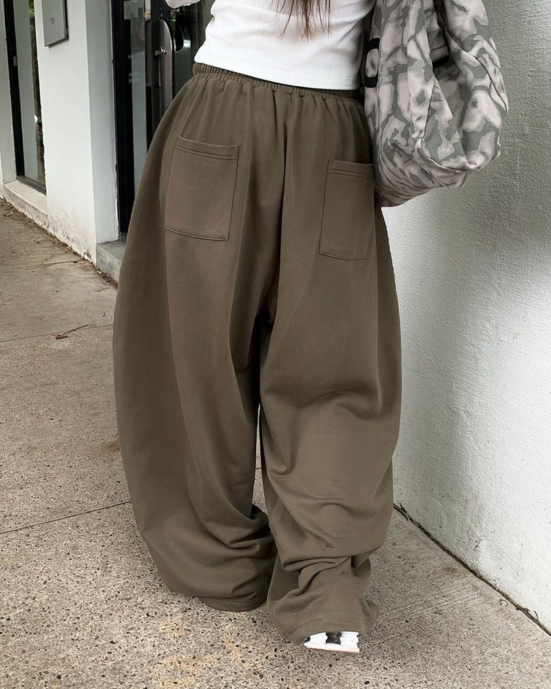 [ORIGINAL] Fib Pintuck Wide Training Two-Way Pants