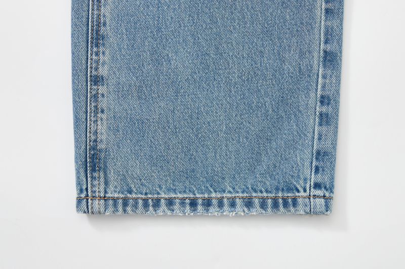 FLOWER EMBROIDERED STRAIGHT DENIM code 26215