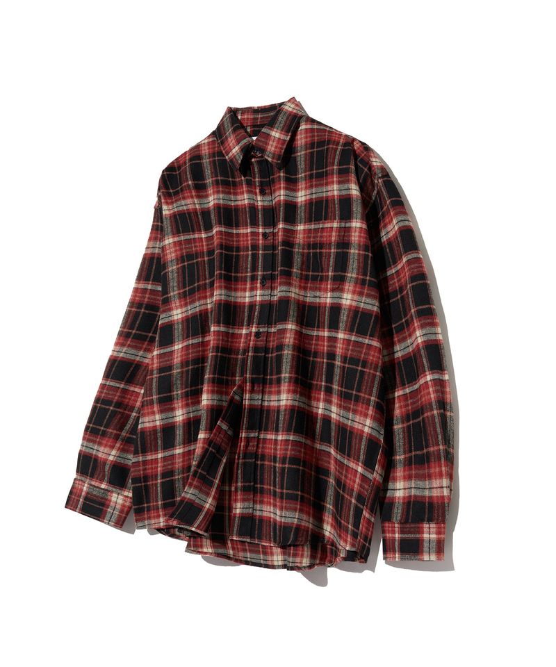 standard error(スタンダードエラー)の「87-STAN081 One Pocket Vintage OverFit Long-Sleeved Check Shirt(Tops)」