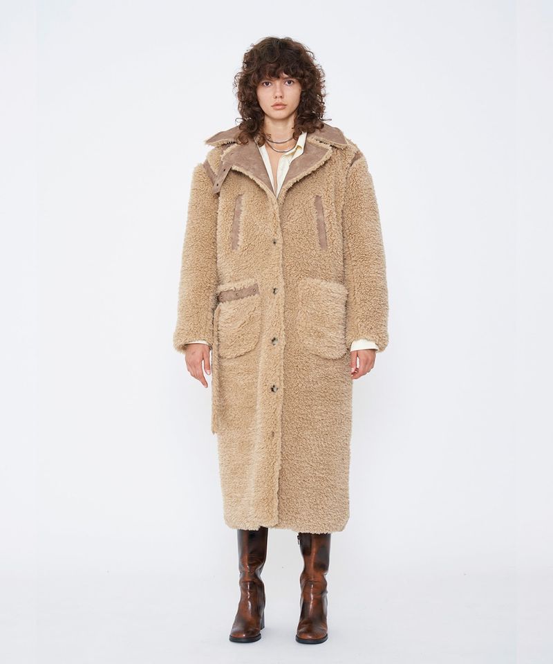 VIAVANDA（ヴィアヴァンダ）の「TEDDY BEAR LONG COAT（Jackets/Outerwear）」