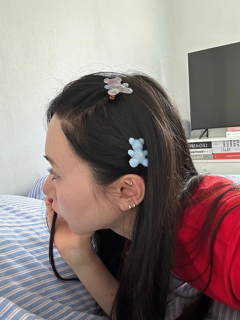 Teddy bear hair pin (8color)