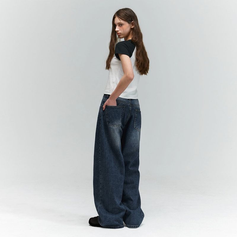 RANDOMOFF（ランダムオフ）の「BTB : ウェーブウォッシングジーンズ [BLUE MINUIT CORE] [UNISEX]（パンツ）」