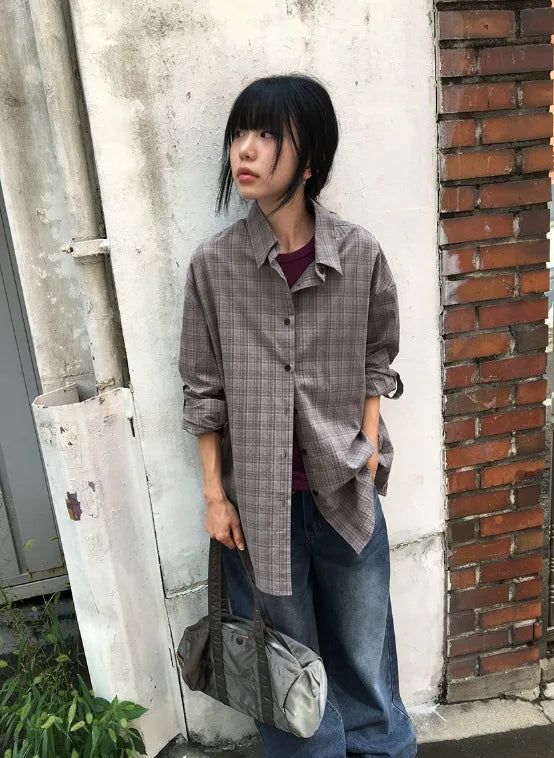BAON（バオン）の「26FW★ [BAONHAUS] クレニン ロールアップ チェック シャツ（トップス）」