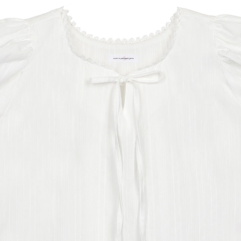 MISTY PUFF RIBBON BLOUSE