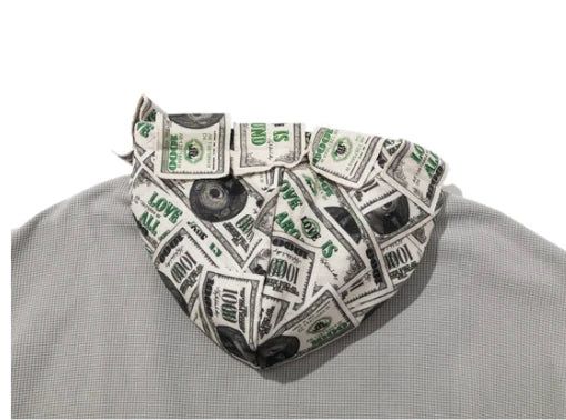 13DE MARZO Bear Cash Zipper Hoodie Grey