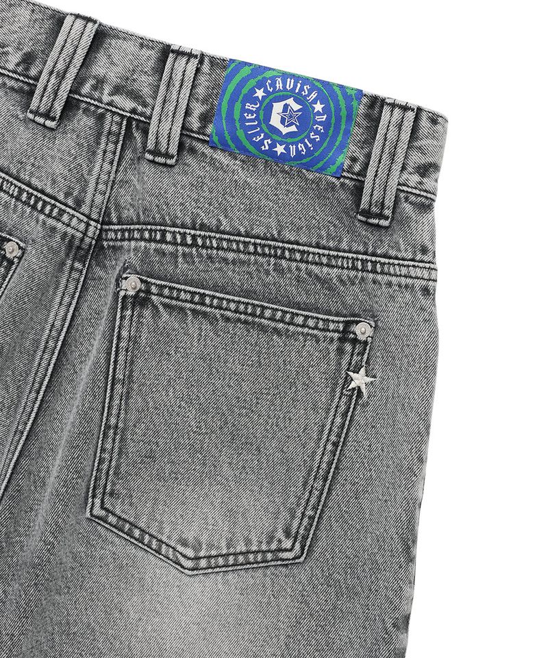 OVERDYED DENIM SHORTS GREY(CV2FMUD161A)