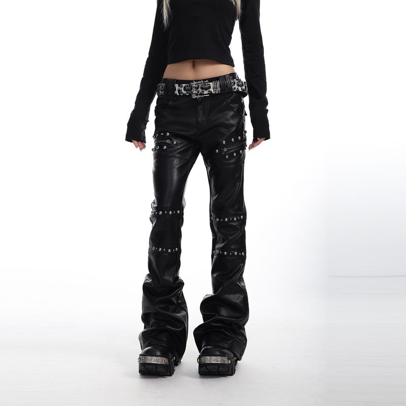 SEXXDEVIL Faux Leather Drift Trousers