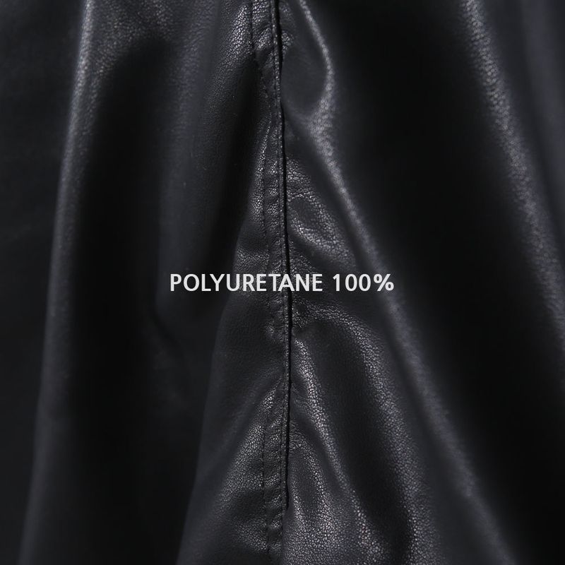 Black leather shirring padding