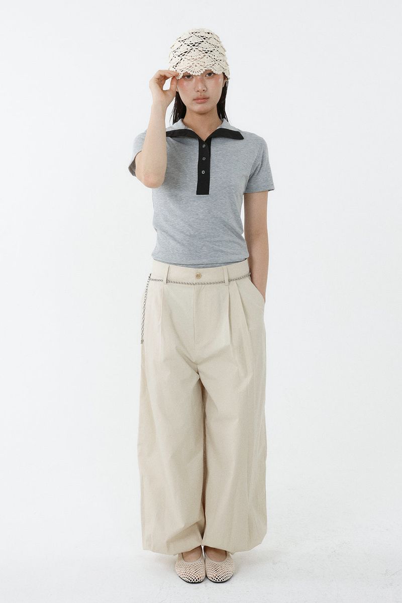 TWO-TUCK JOGGER PANTS_CREAM