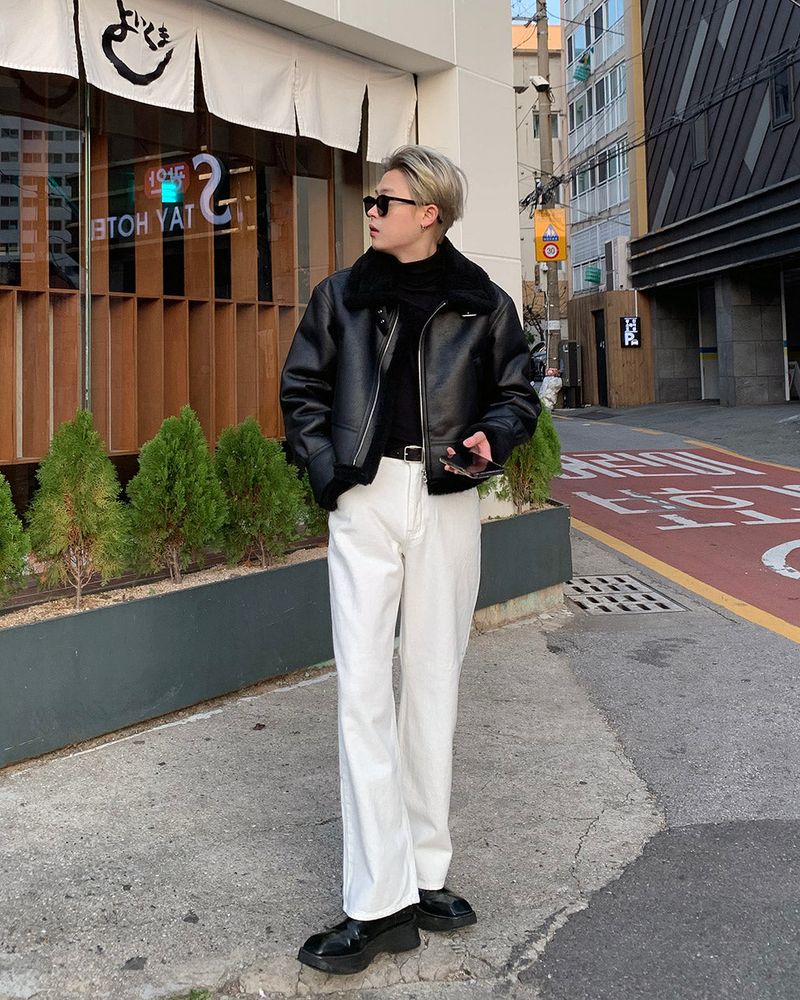 GM Trench Jack High neck Leather crop Mustang (2 colors) (Model M Fitting)
