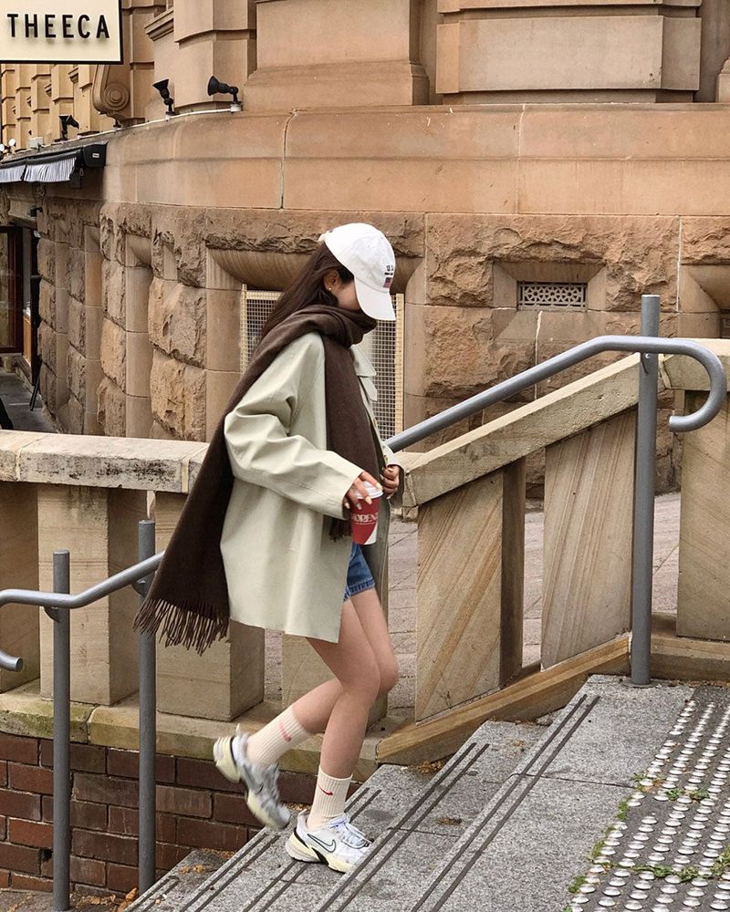 [BELLIDE MADE] single half trench coat