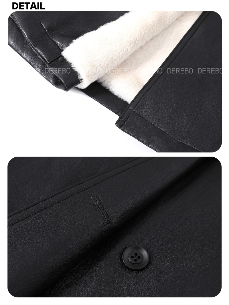 Signature Leather Warm Long Coat