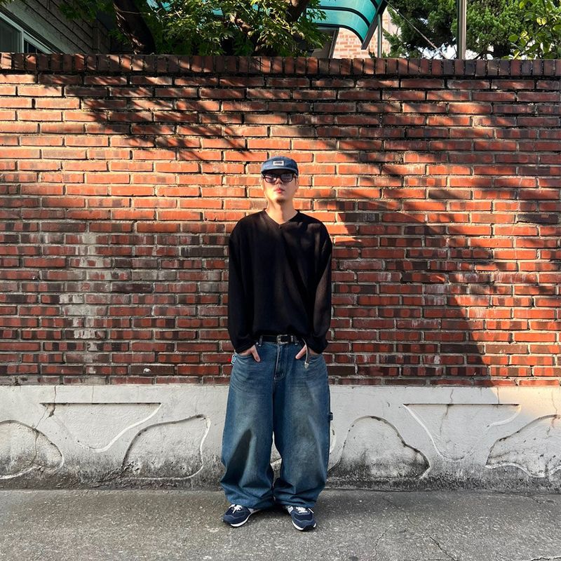 HundoP(ハンドピー)の「Over Dumble Box Long Sleeve Tee(Tops)」