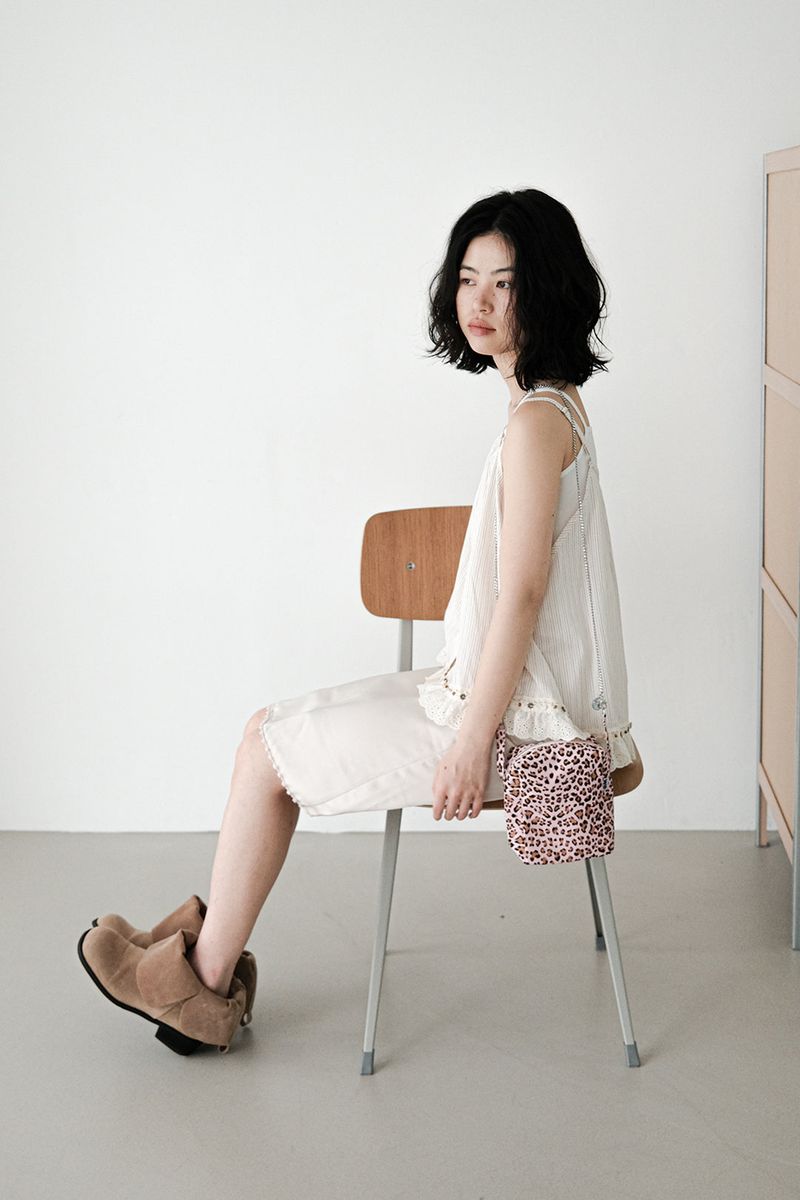 クロス ポーチ (pink leopard)